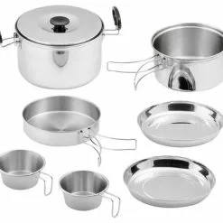 Juego De Cacerolas De Acero Inoxidable Berger De 9 Piezas.