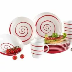 Gimex Classic Twist Vajilla 16 Pzas Rojo