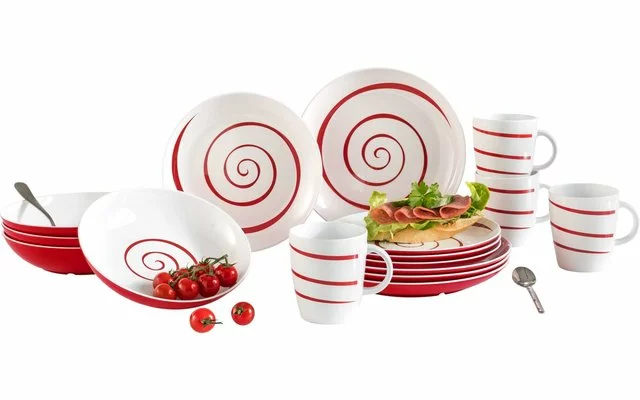 Gimex Classic Twist Vajilla 16 Pzas Rojo 3 Gimex Classic Twist Vajilla 16 Pzas Rojo