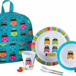 Flamefield Camper Smiles Junior Tableware Set 5 Pcs Incl. Backpack