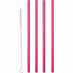 Pajitas Reutilizables Metaltex Incl. Cepillo De Limpieza 12 Uds.