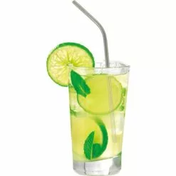 Juego De Pajitas De Acero Inoxidable Metaltex Incl. Cepillo De Limpieza 4 Piezas.