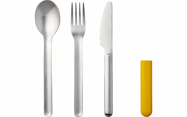 Juego De Cubiertos De Acero Inoxidable Mepal Bloom Incl. Funda De Plástico 3 Piezas Pebble Black 4 Juego De Cubiertos De Acero Inoxidable Mepal Bloom Incl. Funda De Plástico 3 Piezas Pebble Black - Imagen 2