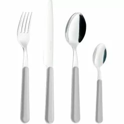 Berger Brezza Juego De Cubiertos De Acero Inoxidable Gris 16 Pzas.