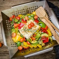 Cesta Para Verduras Grillfürst De Acero Inoxidable 34,5 X 34,5 X 7 Cm -Cocinas y barbacoas Ventas 384710 2808575