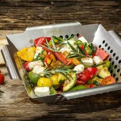 Cesta Para Verduras Grillfürst De Acero Inoxidable 25 X 25 X 6 Cm