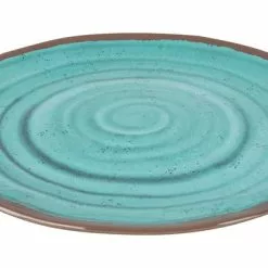 Juego De Platos De Melamina Bo-Camp 4 Piezas Azul / Marrón