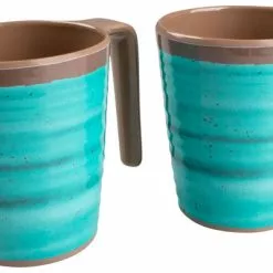 Bo-Camp Taza De Melamina 400 Ml Set 4 Piezas Gris / Marrón -Cocinas y barbacoas Ventas 385528 2833780