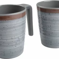 Bo-Camp Taza De Melamina 400 Ml Set 4 Piezas Gris / Marrón -Cocinas y barbacoas Ventas 385531 2833807