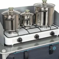 Juego De Ollas Compactas De Acero Inoxidable Bo-Camp Elegance 3 Pcs. -Cocinas y barbacoas Ventas 395272 2896922