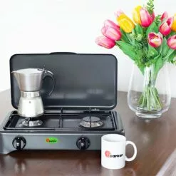 Estufa De Gas CF Parker De 2 Fuegos Sin Fusible De Encendido Antracita -Cocinas y barbacoas Ventas 397965 2906040