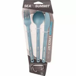 Juego De Cubiertos De Titanio Sea To Summit (cuchillo, Tenedor Y Cuchara)