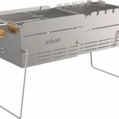 Parrilla De Carbón De Acero Inoxidable Extensible Knister Premium Con Pincho Incluido -Cocinas y barbacoas Ventas 441672 3120944