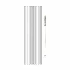 Koziol Pajitas De Seguridad Pajitas De 270mm Con Cepillo Juego De 8