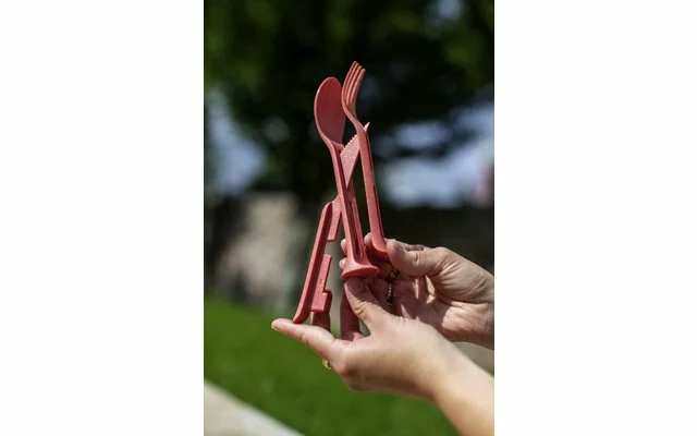 Koziol Klikk Juego De Cubiertos De Bolsillo De 3 Piezas Nature Desert Sand 3 Koziol Klikk Juego De Cubiertos De Bolsillo De 3 Piezas Nature Desert Sand