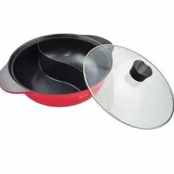 Miji HotPot Olla Para 2 Platos 4 Litros Rojo/negro