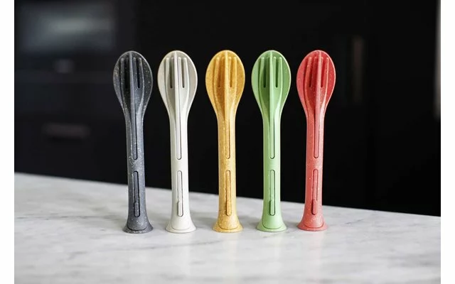 Koziol Klikk Juego De Cubiertos De Bolsillo De 3 Piezas Nature Desert Sand 5 Koziol Klikk Juego De Cubiertos De Bolsillo De 3 Piezas Nature Desert Sand - Imagen 3