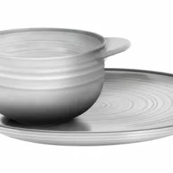 Brunner Bellagio Bol 2 Piezas 24 X 18 Cm Blanco/gris