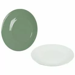 Bo-Camp Plato De Desayuno Bicolor 4 Piezas Verde -Cocinas y barbacoas Ventas 539788 3654110