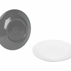 Bo-Camp Plato De Desayuno Bicolor 4 Piezas Gris