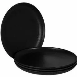 Bo-Camp Industrial Orville Plato De Desayuno 4 Piezas Negro