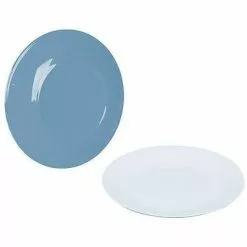 Bo-Camp Plato De Desayuno Bicolor 4 Piezas Gris -Cocinas y barbacoas Ventas 540418 3654122 1