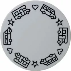 Posavasos Pufz Camper Gris Blanco/negro Estampado