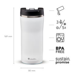 Taza De Acero Inoxidable Aislada Aladdin Barista Mocca De 0,35 Litros Azul Petróleo -Cocinas y barbacoas Ventas 594851 4449623