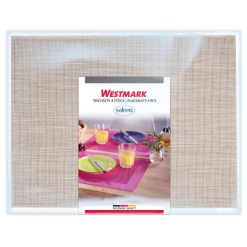 Westmark Uni Placemat 4 Piezas 42 X 32 Cm Beige Blanco -Cocinas y barbacoas Ventas 595971 4441527