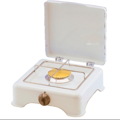 Cocina De Gas GOK 1 Quemador 50 Mbar 2,7 KW Conexión Blanca RST8 Parrilla De Acero Inoxidable