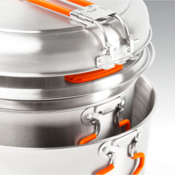 GSI Glacier Stainless Steel Base Camper Cook Set 6 Piece Large -Cocinas y barbacoas Ventas 648942 4582095