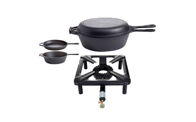 ALL'GRILL Juego De Cocinas Pequeñas Con Sartén De Hierro Fundido De 26 Cm Sin Fusible De Encendido 3 ALL'GRILL Juego De Cocinas Pequeñas Con Sartén De Hierro Fundido De 26 Cm Sin Fusible De Encendido