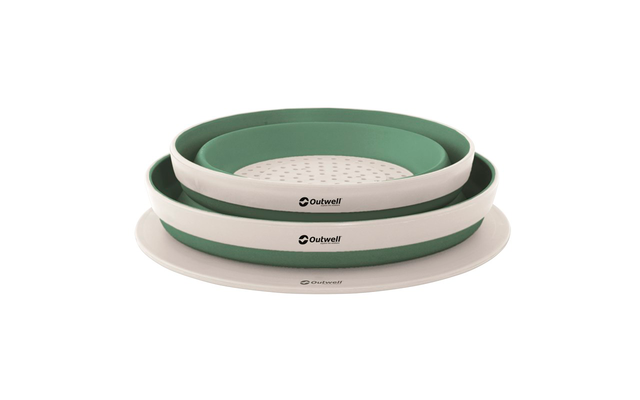 Juego De Bol Y Colador Outwell Collaps Verde Sombra 5 Juego De Bol Y Colador Outwell Collaps Verde Sombra - Imagen 3