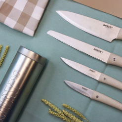 Juego De Cuchillos Homeys Nodigh 4 Piezas Con Paños De Cocina Y Tapete Flexible Para Cortar -Cocinas y barbacoas Ventas 717086 4907807